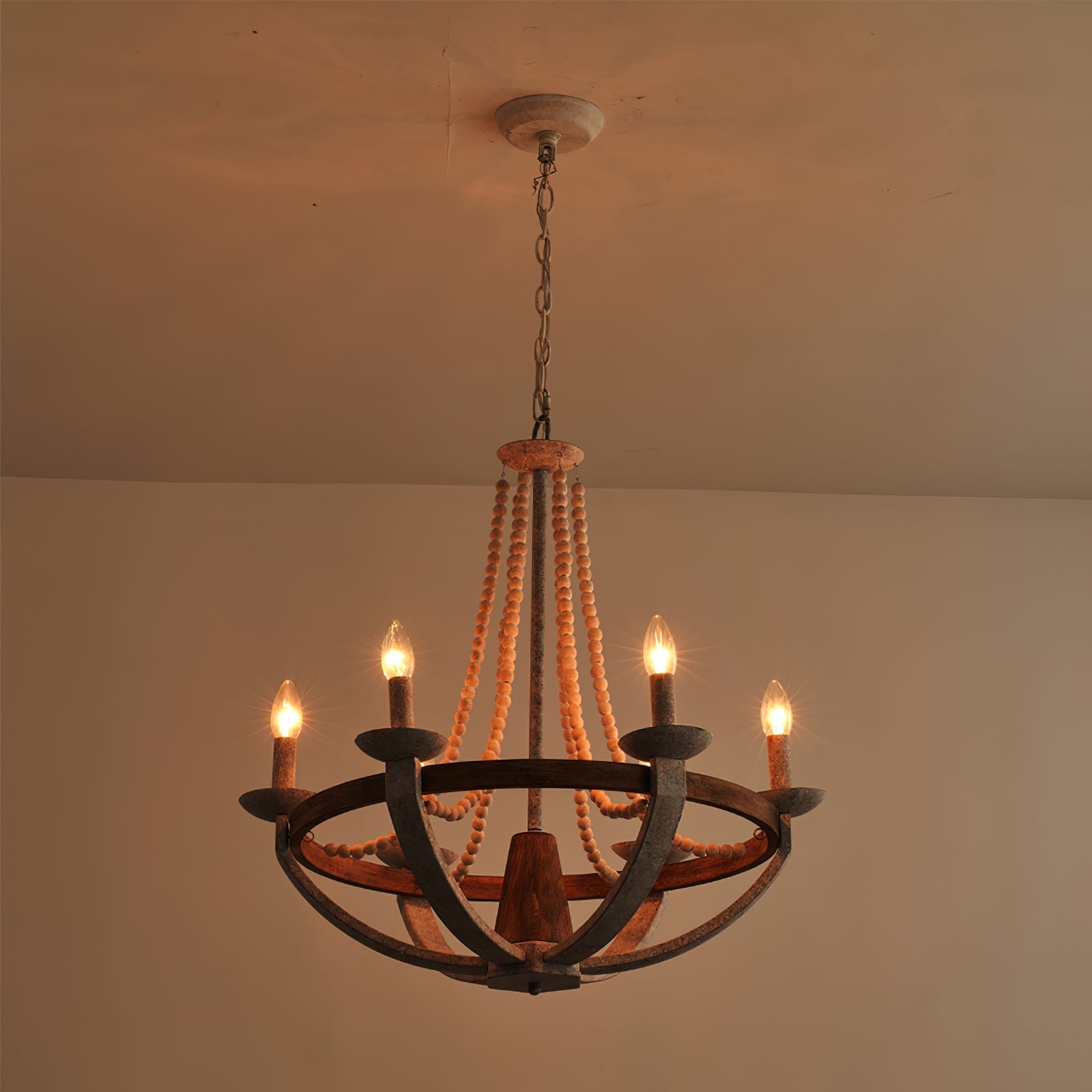 Vintage Farmhouse Wood Chandelier - Letslighting