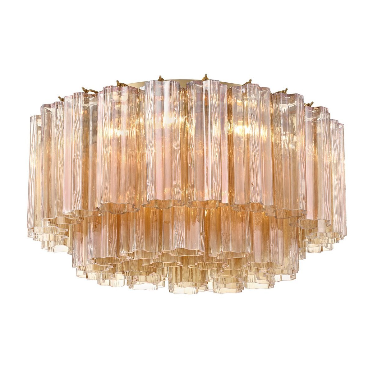 Aurora Ceiling Lamp Glass Tube Layered Amber