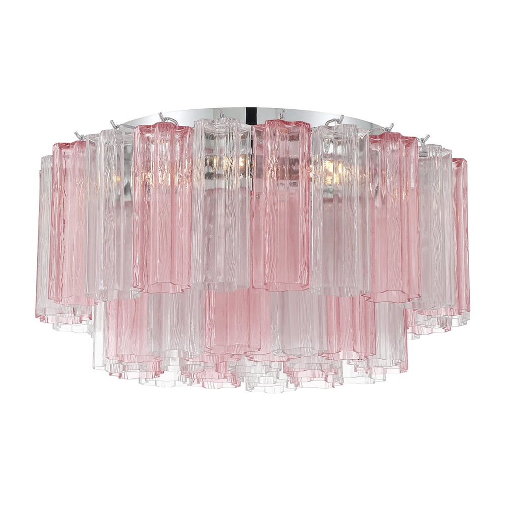 Aurora Ceiling Lamp Glass Tube Layered Amber