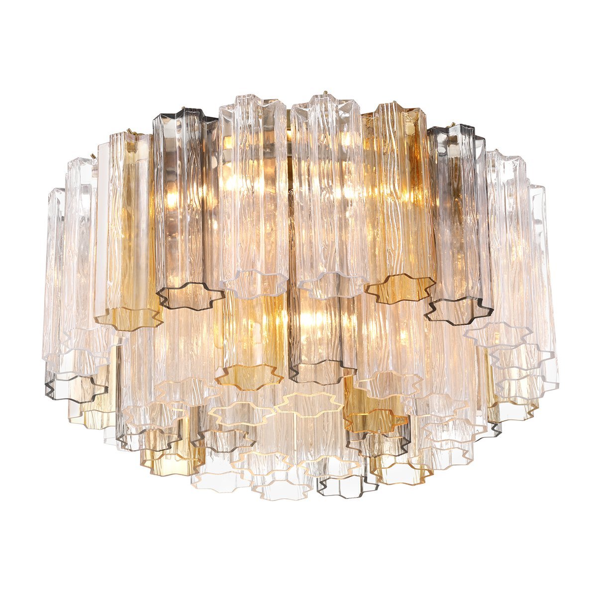 Aurora Ceiling Lamp Glass Tube Layered Amber