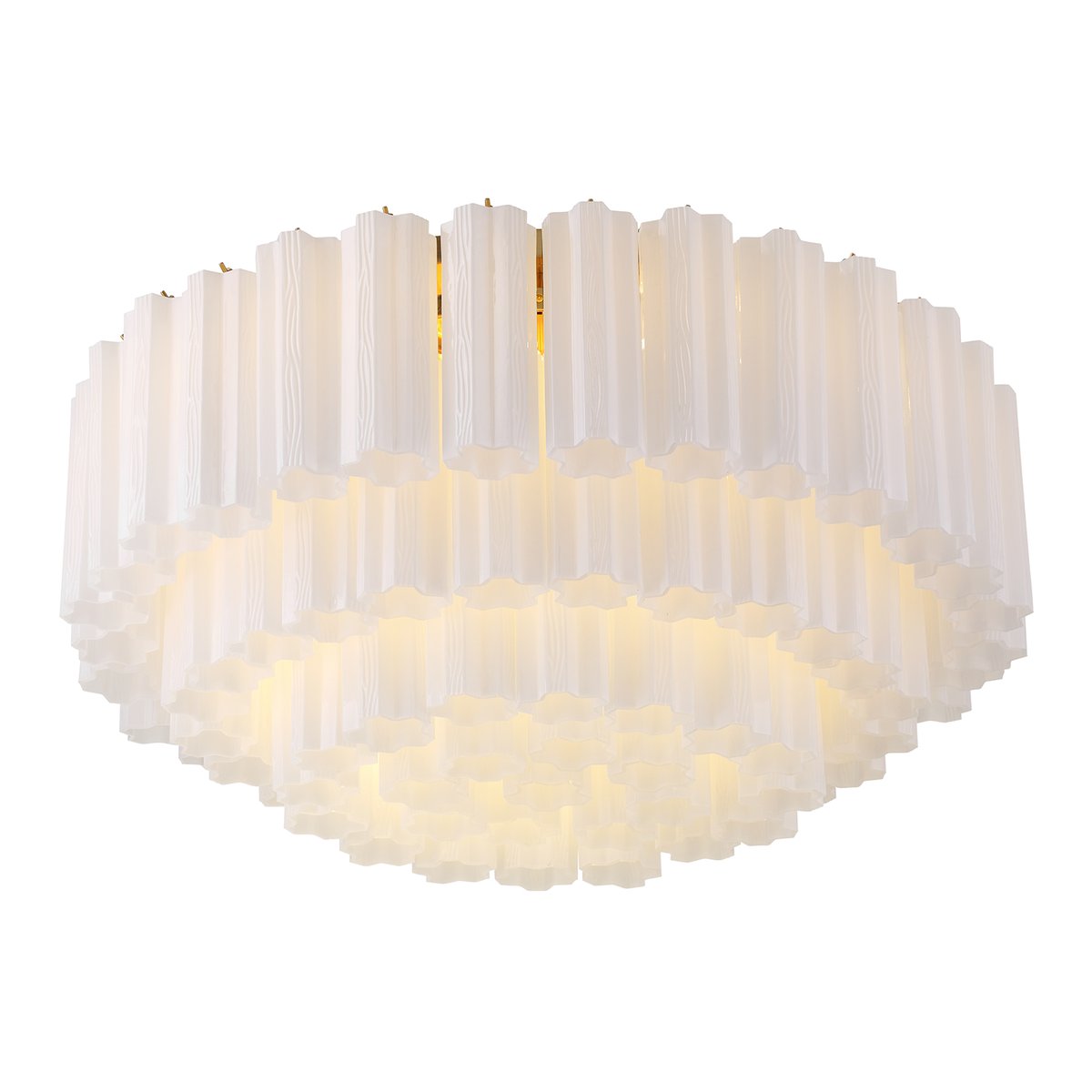 Aurora Ceiling Lamp Glass Tube Layered Amber
