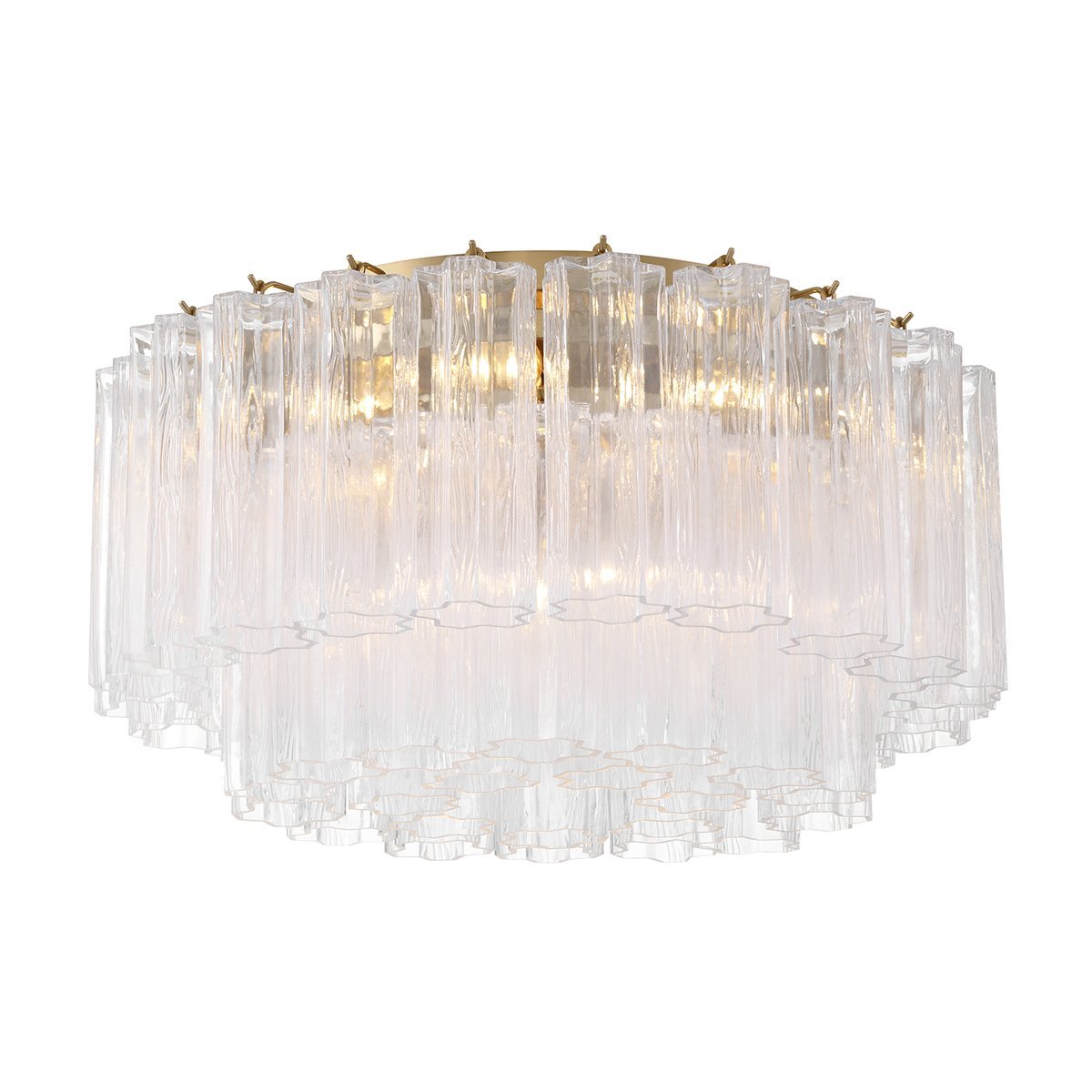 Aurora Ceiling Lamp Glass Tube Layered Amber