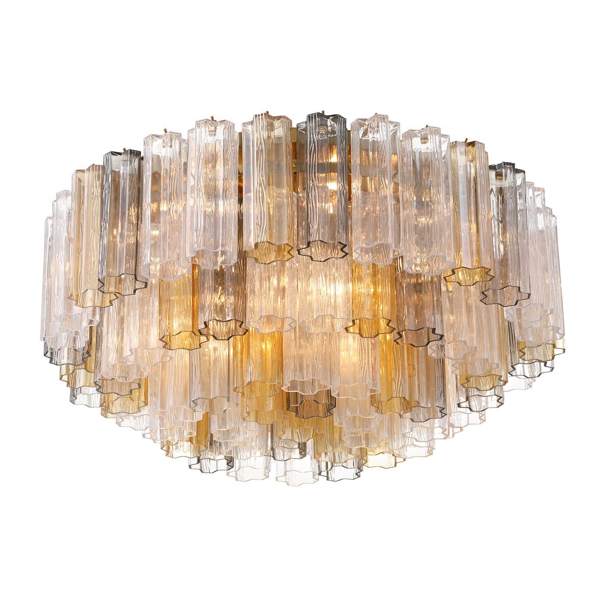 Aurora Ceiling Lamp Glass Tube Layered Amber
