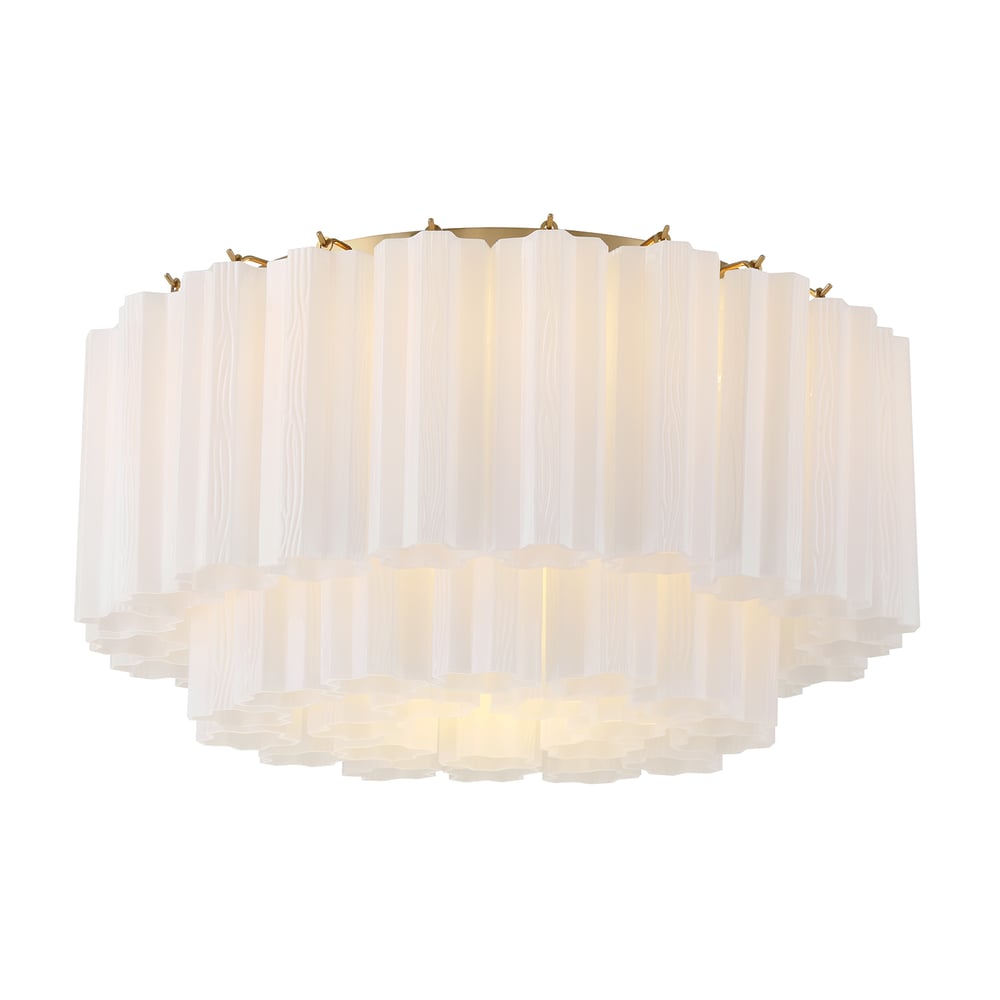 Aurora Ceiling Lamp Glass Tube Layered Amber