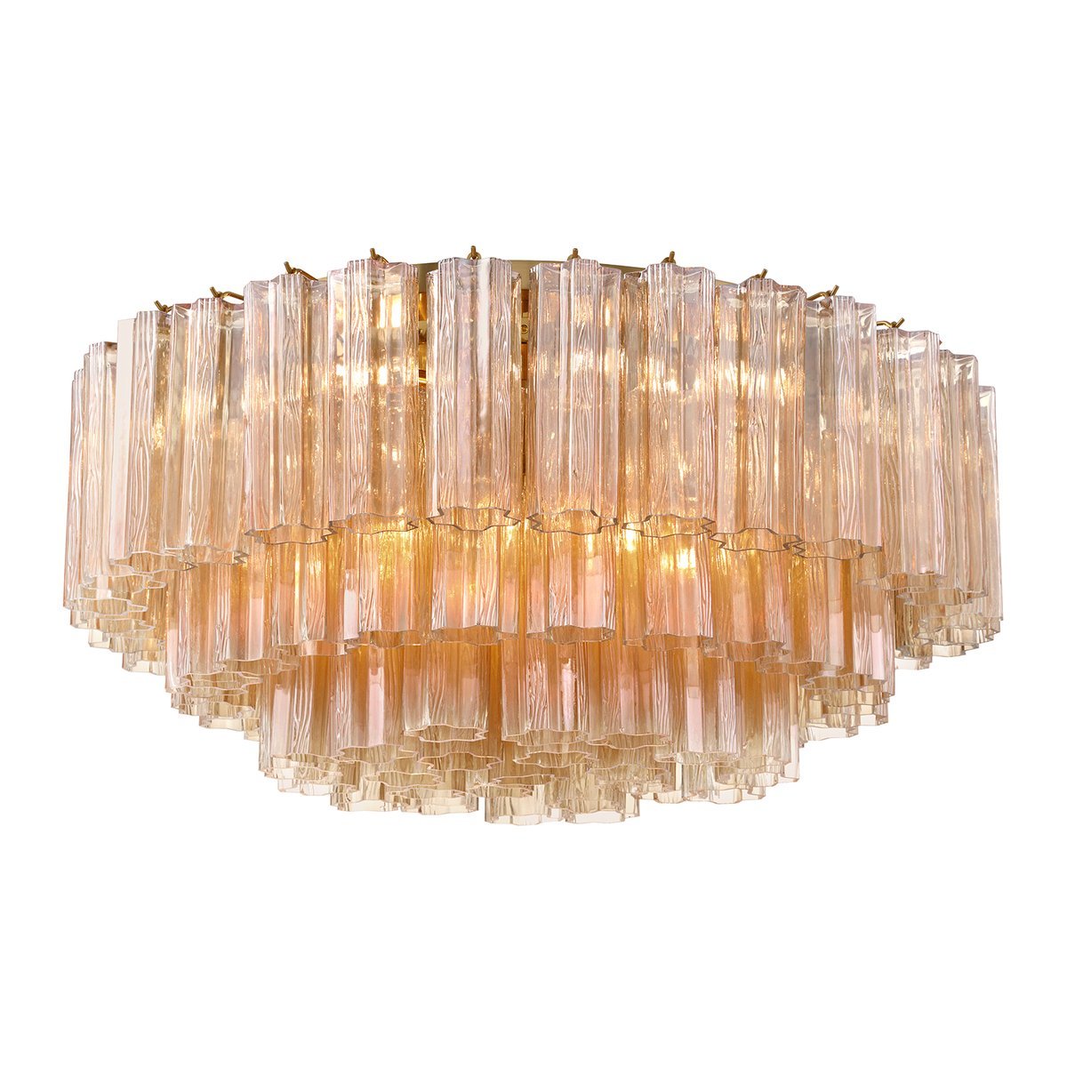 Aurora Ceiling Lamp Glass Tube Layered Amber