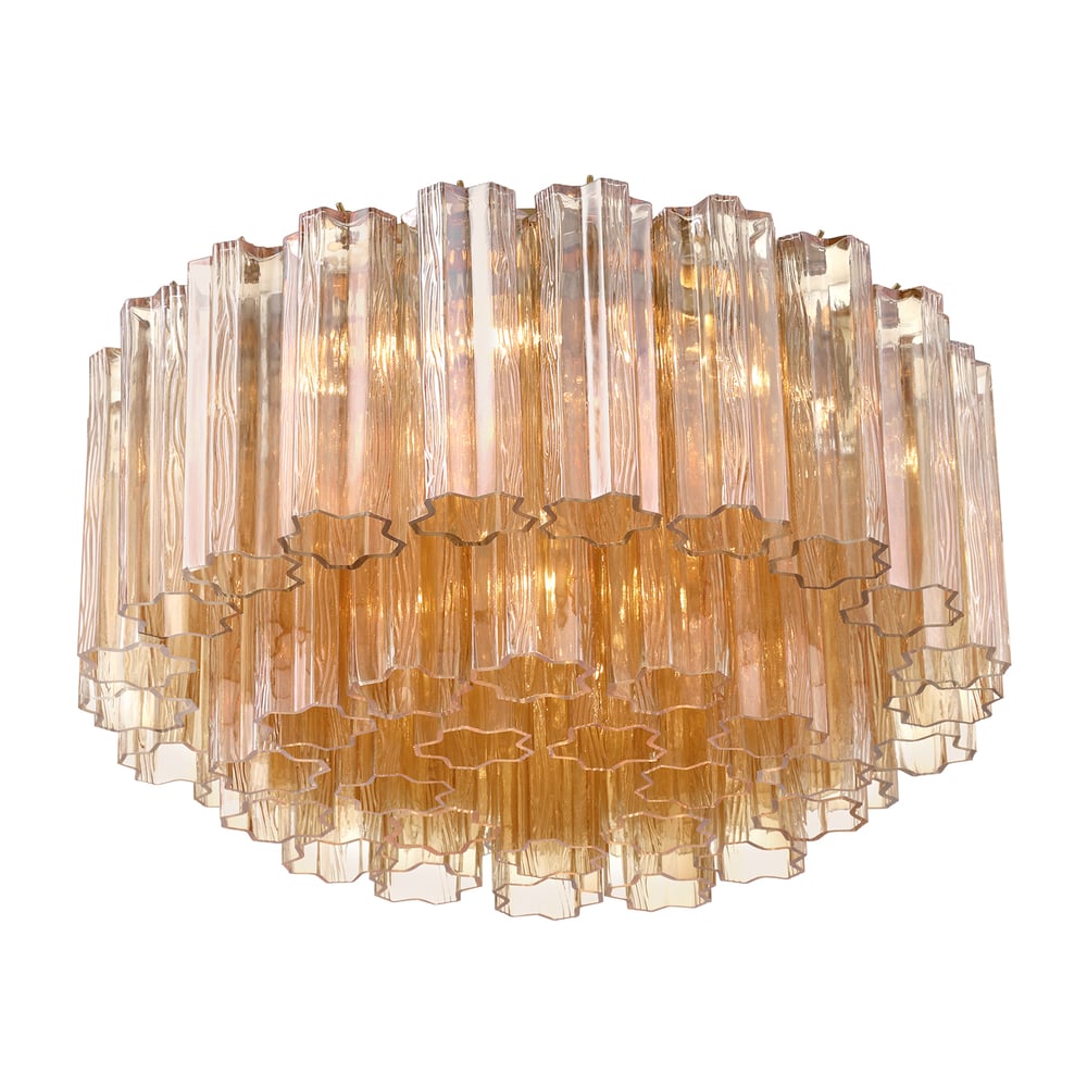 Aurora Ceiling Lamp Glass Tube Layered Amber