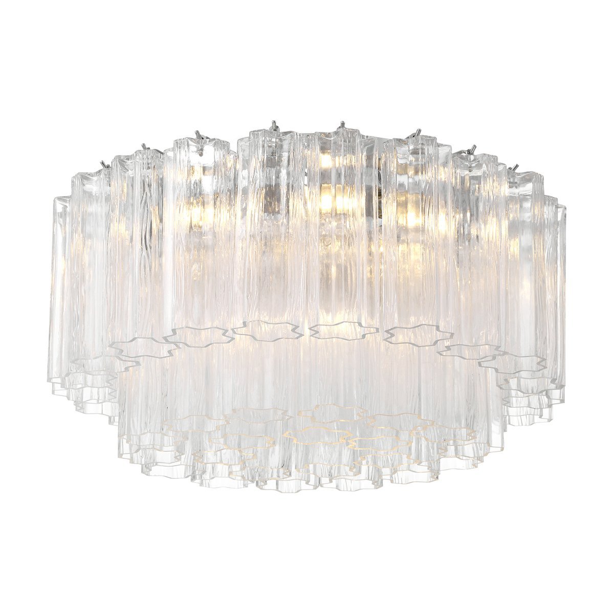 Aurora Ceiling Lamp Glass Tube Layered Amber