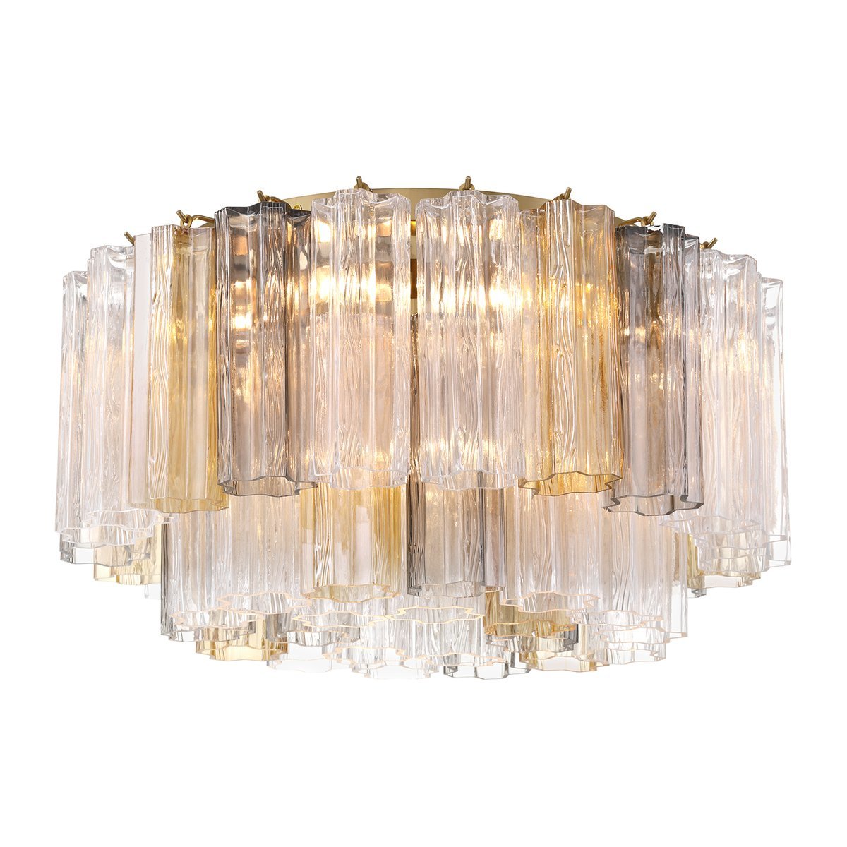 Aurora Ceiling Lamp Glass Tube Layered Amber