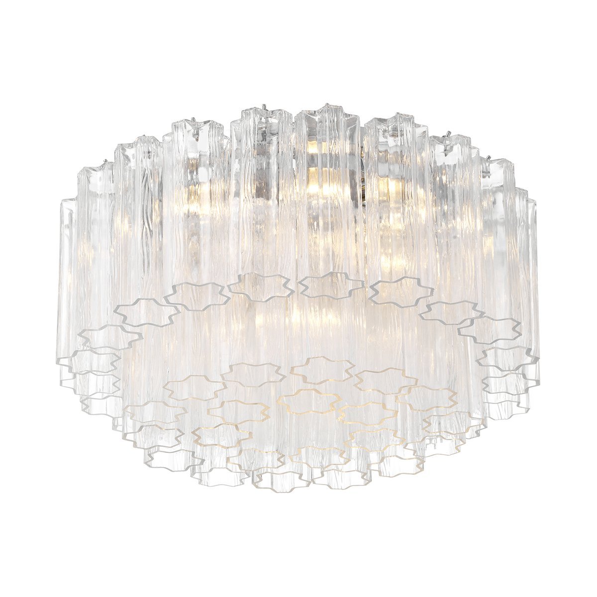 Aurora Ceiling Lamp Glass Tube Layered Amber
