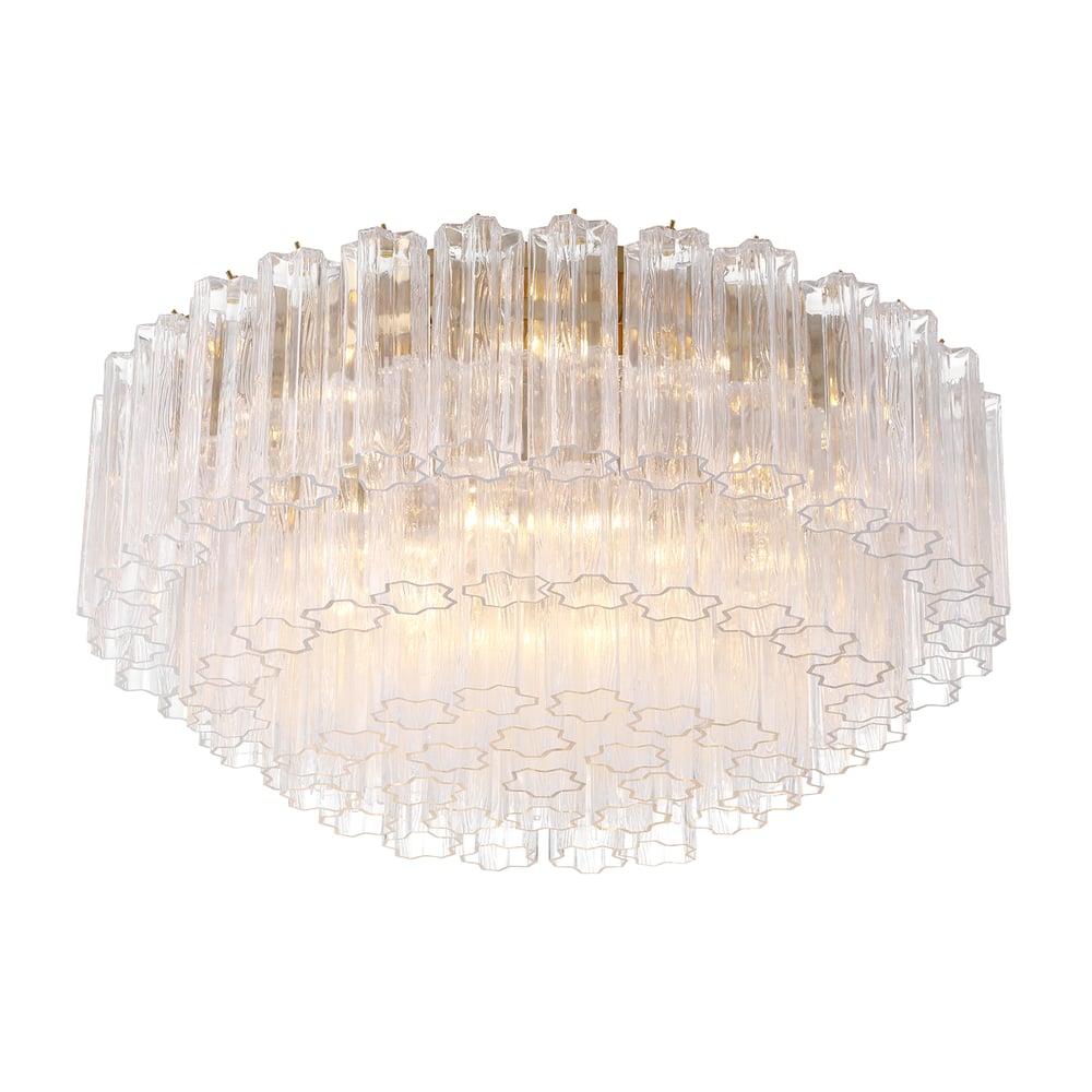 Aurora Ceiling Lamp Glass Tube Layered Amber