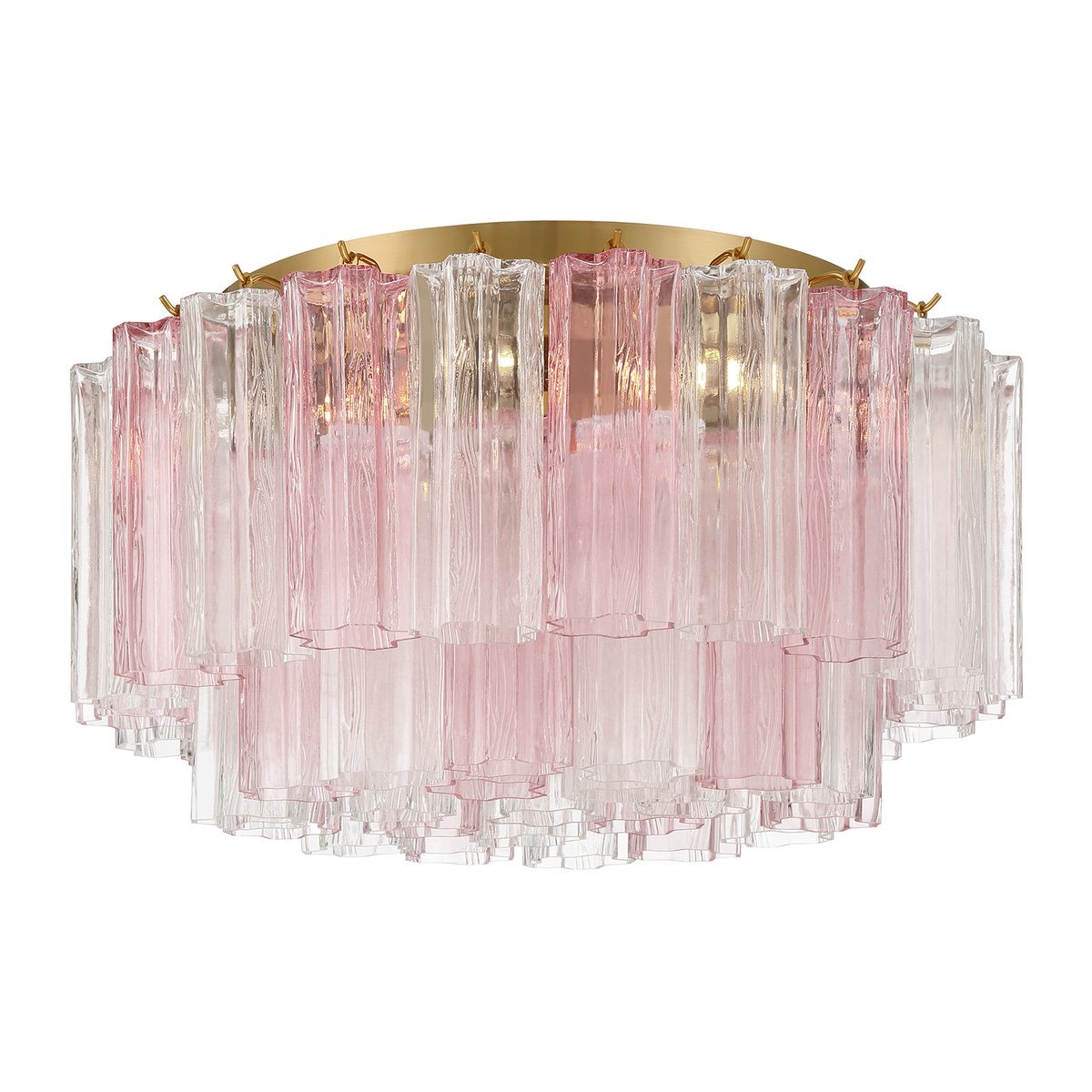 Aurora Ceiling Lamp Glass Tube Layered Amber