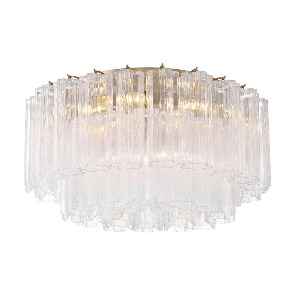 Aurora Ceiling Lamp Glass Tube Layered Amber