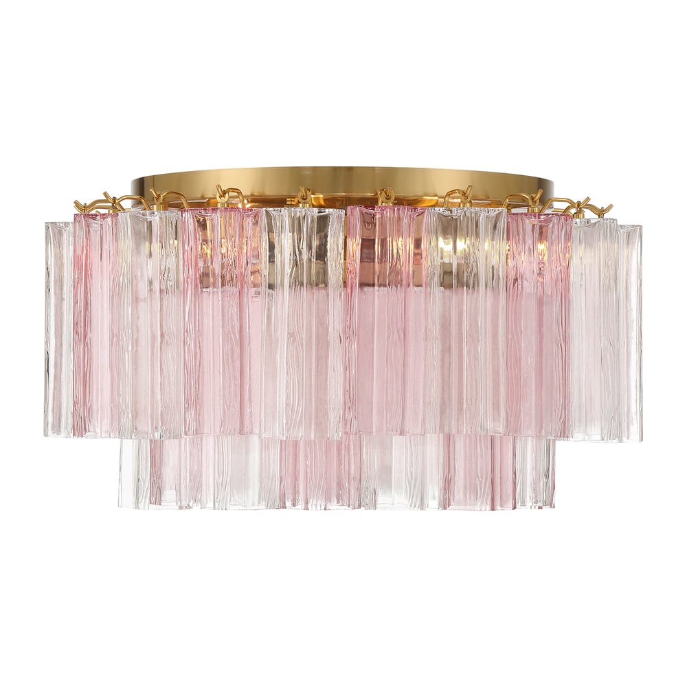 Aurora Ceiling Lamp Glass Tube Layered Amber