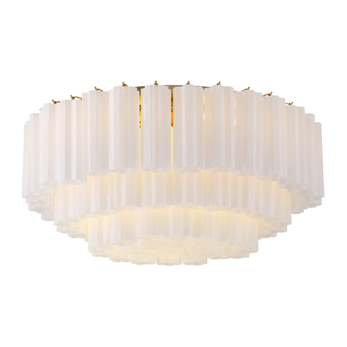 Aurora Ceiling Lamp Glass Tube Layered Amber
