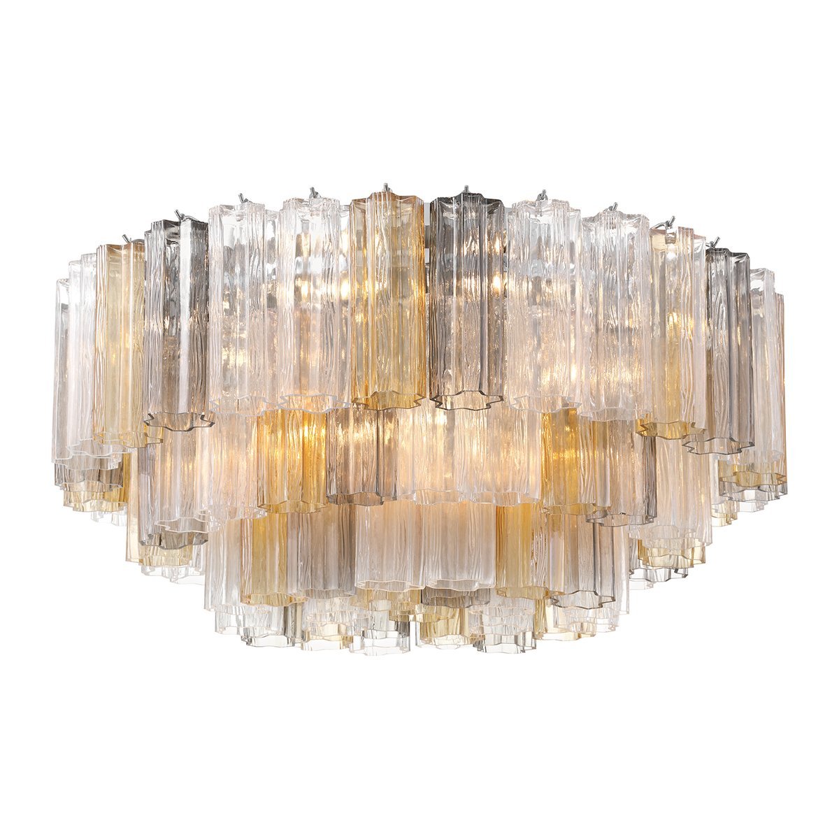 Aurora Ceiling Lamp Glass Tube Layered Amber