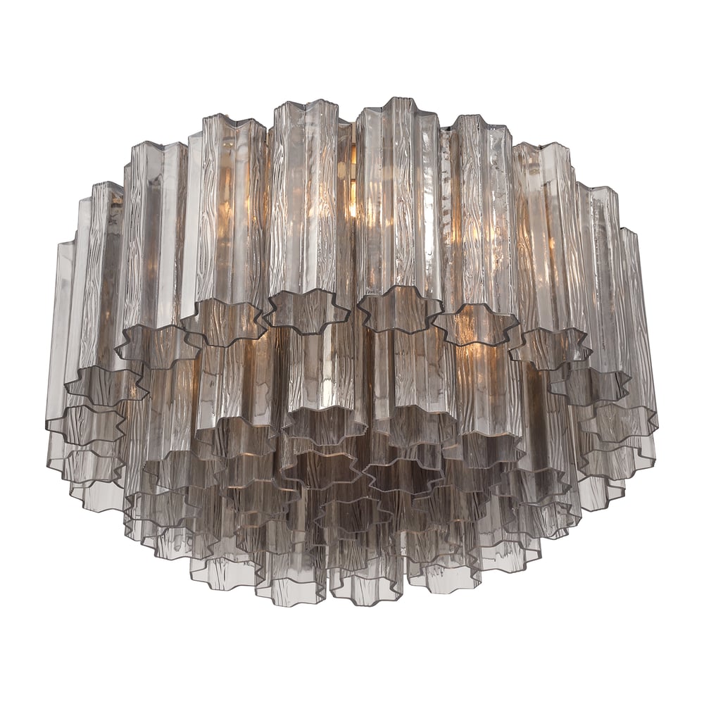 Aurora Ceiling Lamp Glass Tube Layered Amber