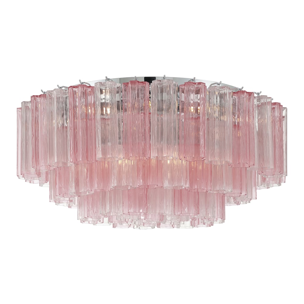Aurora Ceiling Lamp Glass Tube Layered Amber