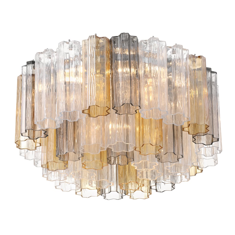 Aurora Ceiling Lamp Glass Tube Layered Amber