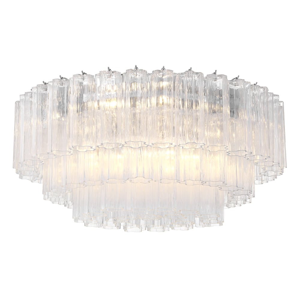 Aurora Ceiling Lamp Glass Tube Layered Amber