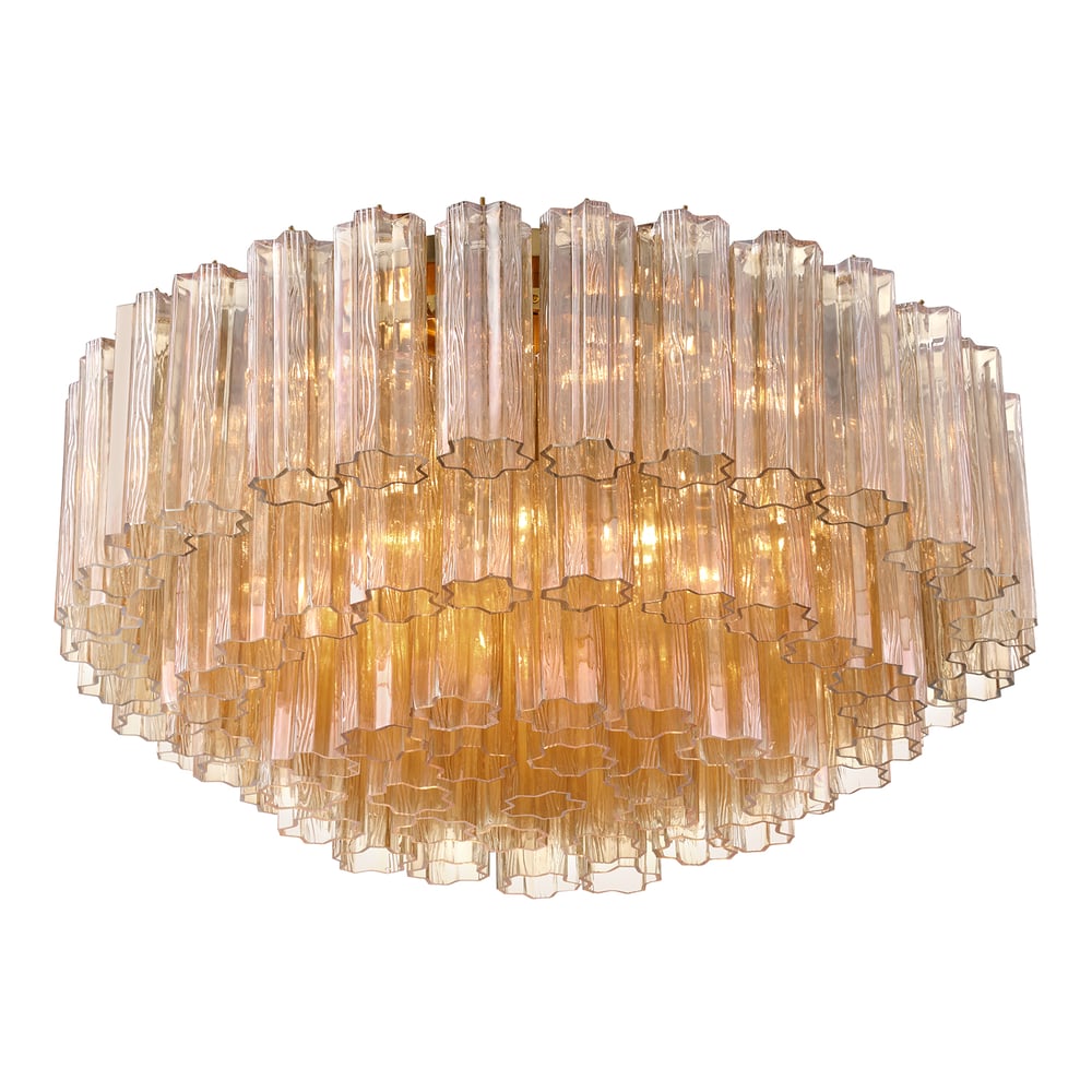 Aurora Ceiling Lamp Glass Tube Layered Amber