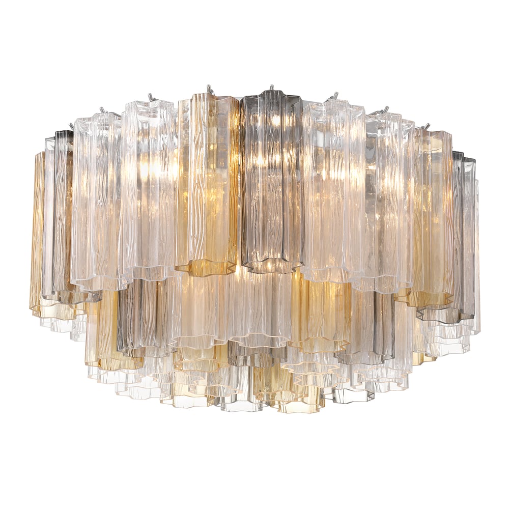 Aurora Ceiling Lamp Glass Tube Layered Amber