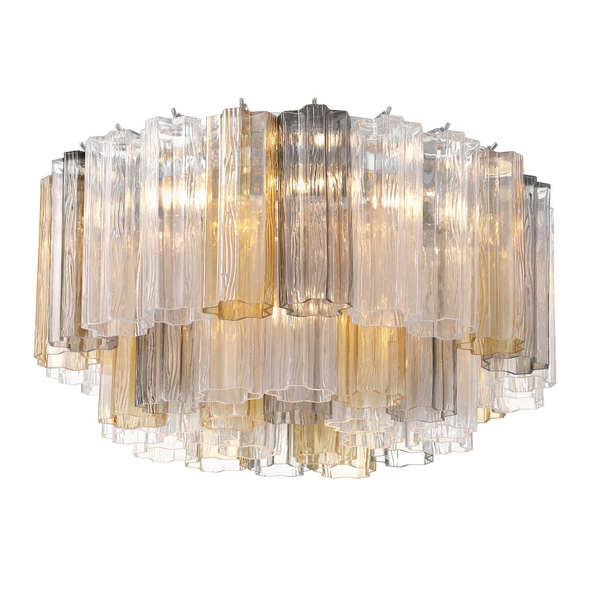 Aurora Ceiling Lamp Glass Tube Layered Amber
