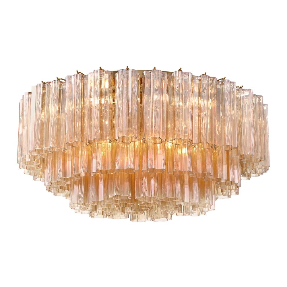 Aurora Ceiling Lamp Glass Tube Layered Amber