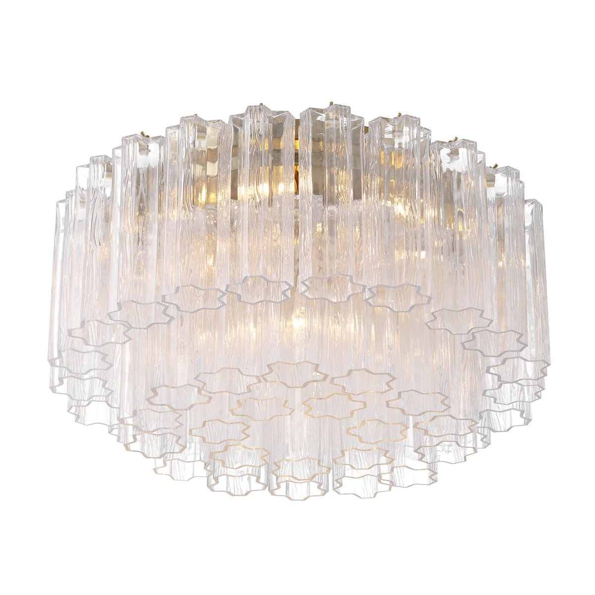 Aurora Ceiling Lamp Glass Tube Layered Amber