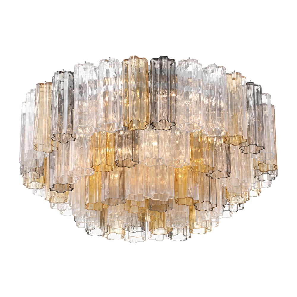 Aurora Ceiling Lamp Glass Tube Layered Amber