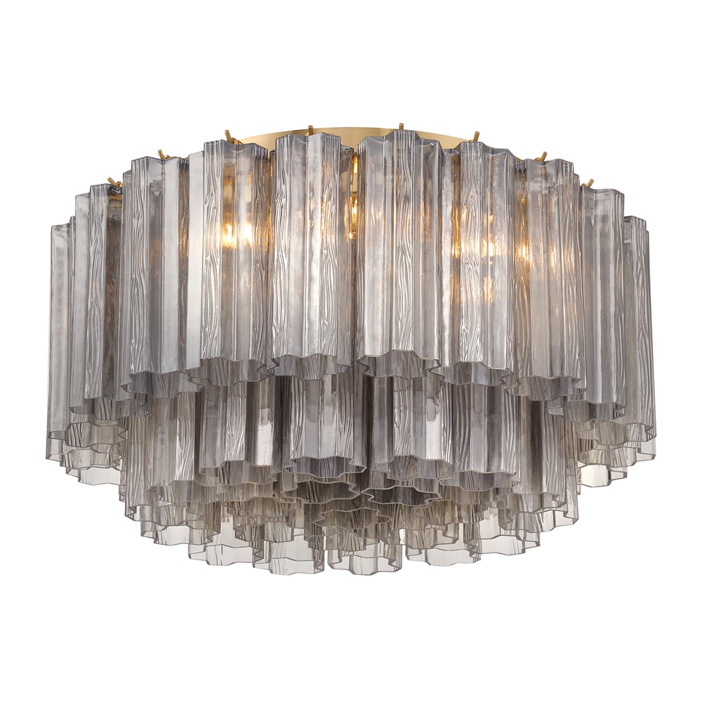 Aurora Ceiling Lamp Glass Tube Layered Amber