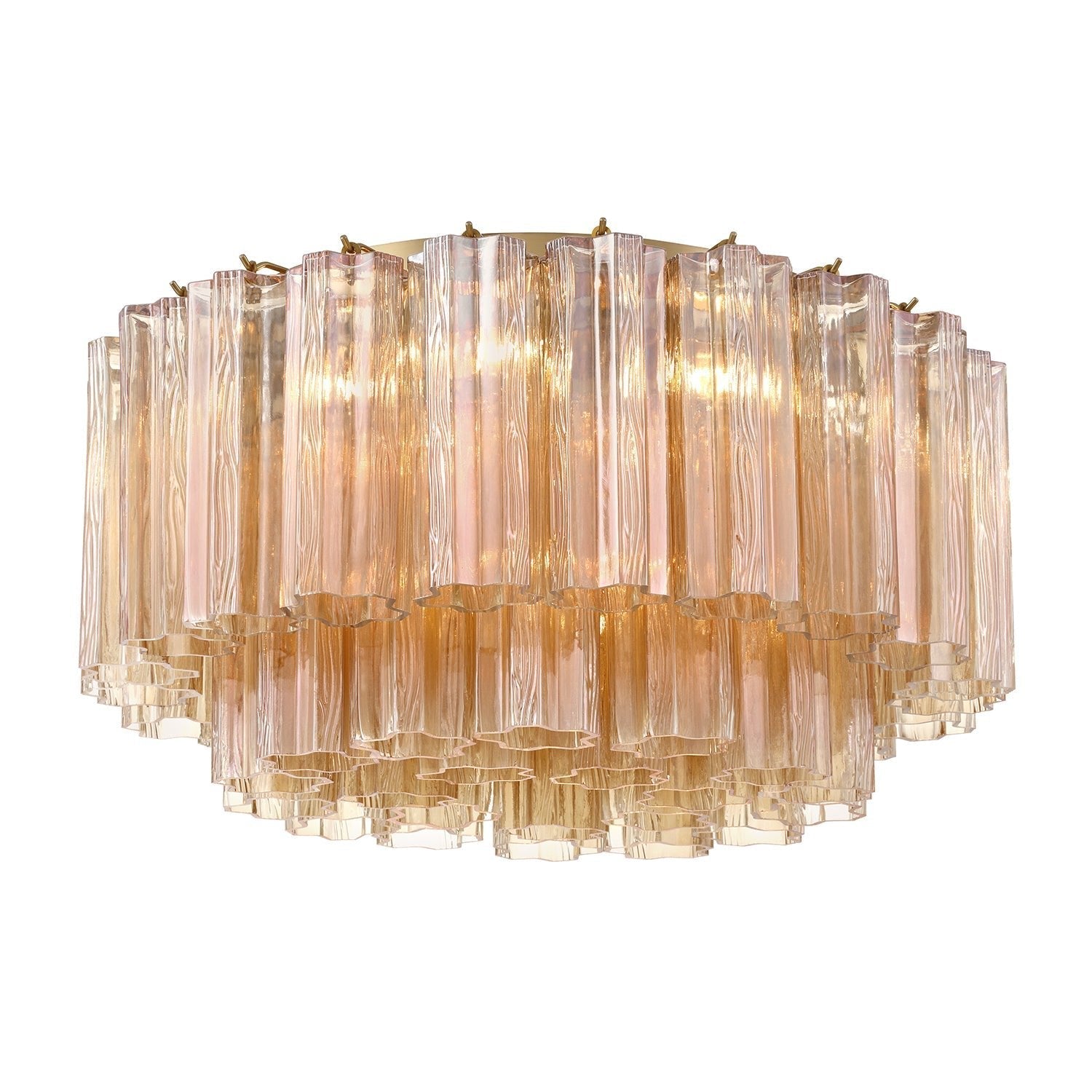 Aurora Ceiling Lamp Glass Tube Layered Amber