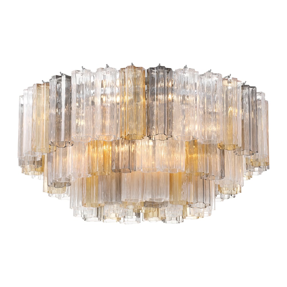Aurora Ceiling Lamp Glass Tube Layered Amber
