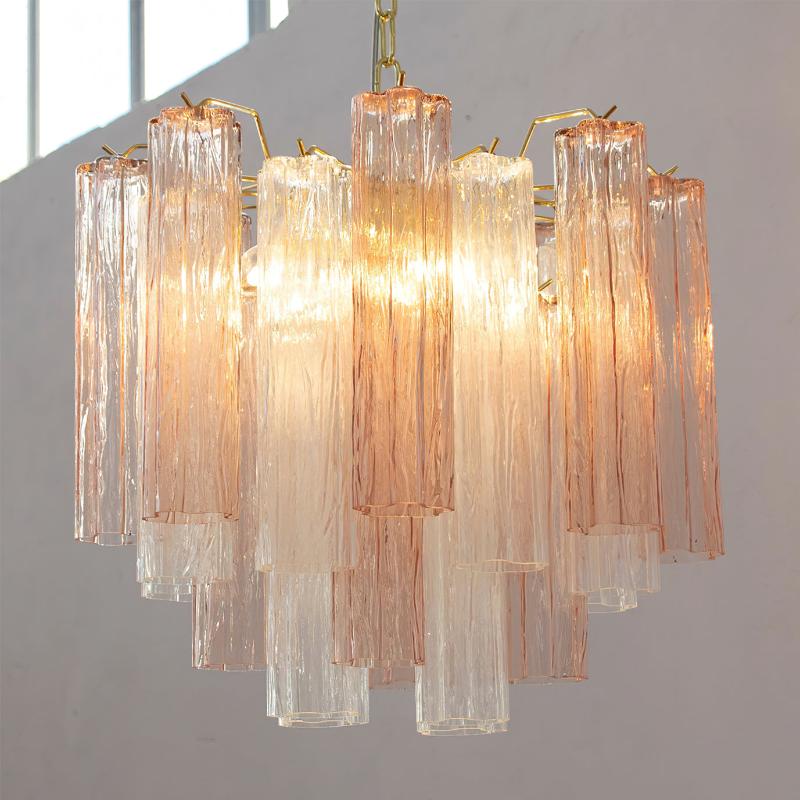 Chandelier Murano Glass Layers Living Spaces - Letslighting