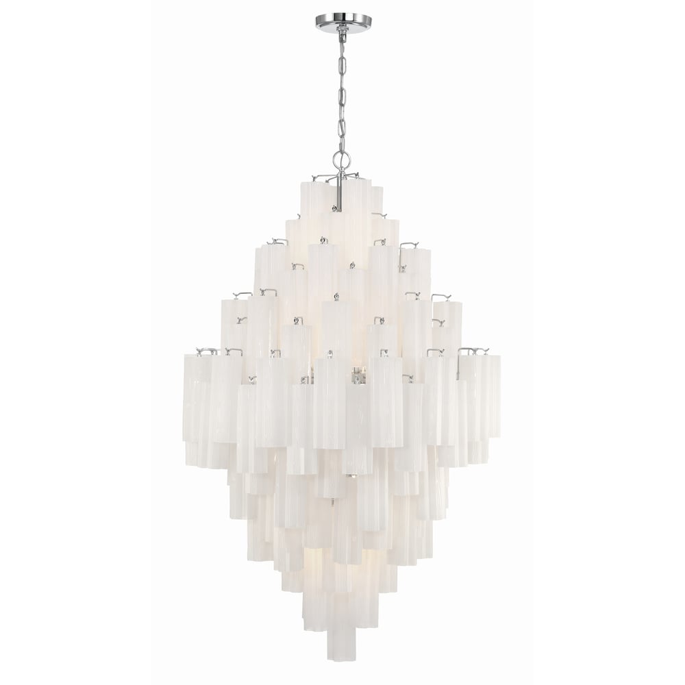 Aurora Diamond Chandelier Glass Tube Layered Amber