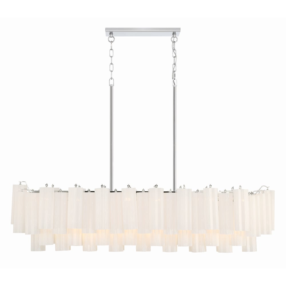 Aurora Linear Chandelier Glass Tube Tiered Amber