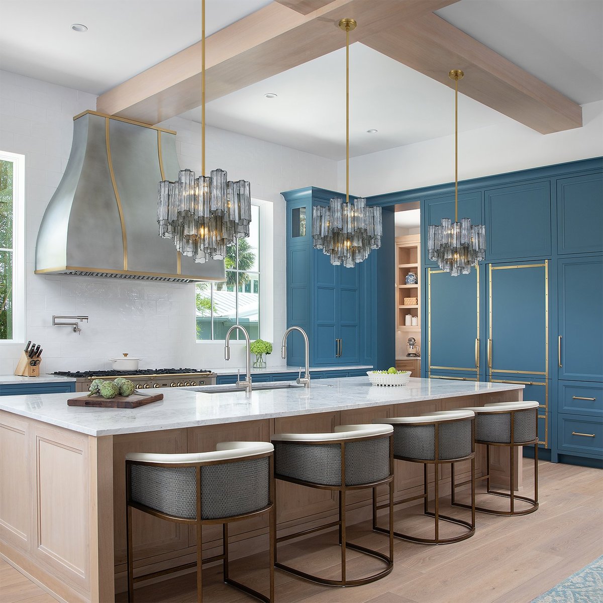 Addis Luxury Metal & Glass Chandelier