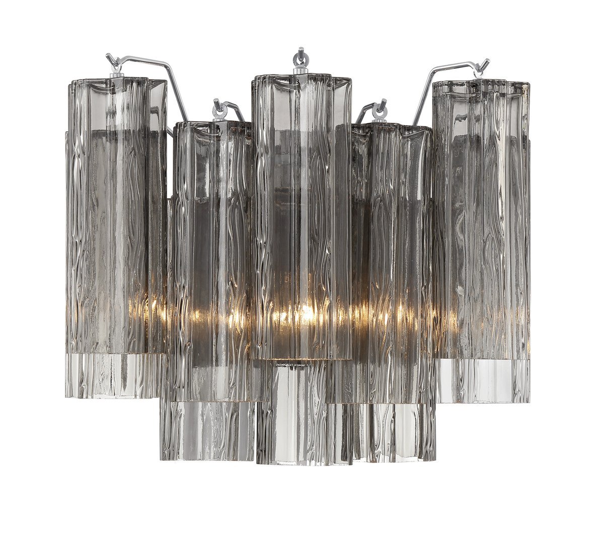Aurora Wall Light Tronchi Glass Tube Tiered Amber Modern