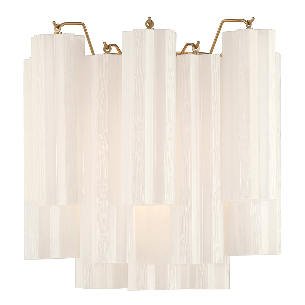 Aurora Wall Light Tronchi Glass Tube Tiered Amber Modern