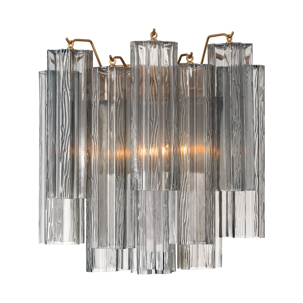 Aurora Wall Light Tronchi Glass Tube Tiered Amber Modern