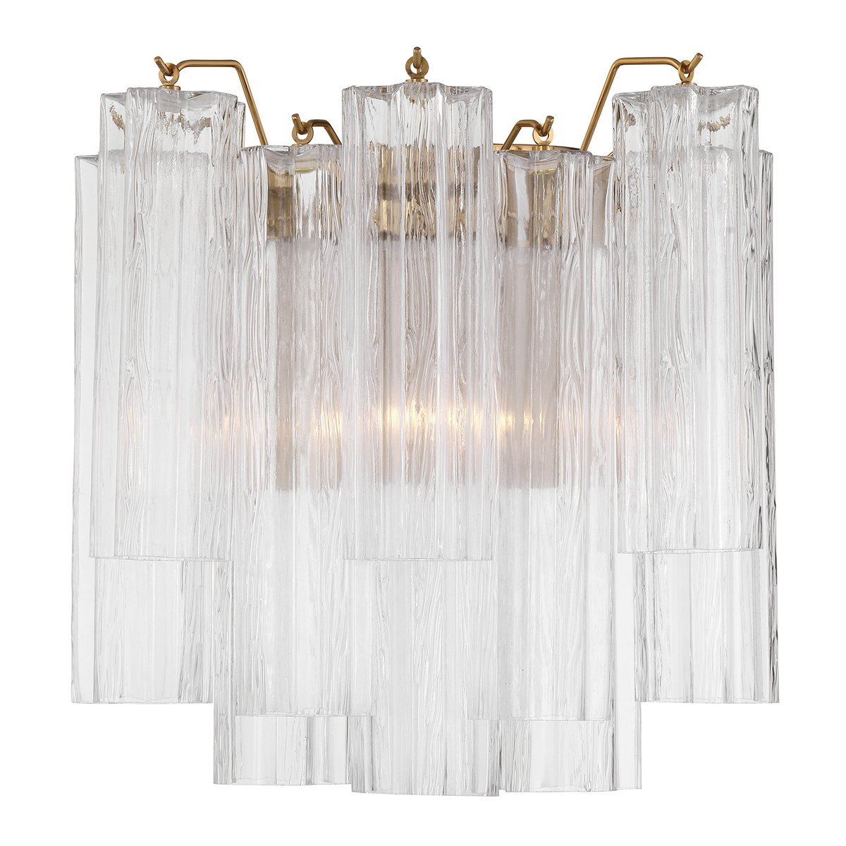 Aurora Wall Light Tronchi Glass Tube Tiered Amber Modern