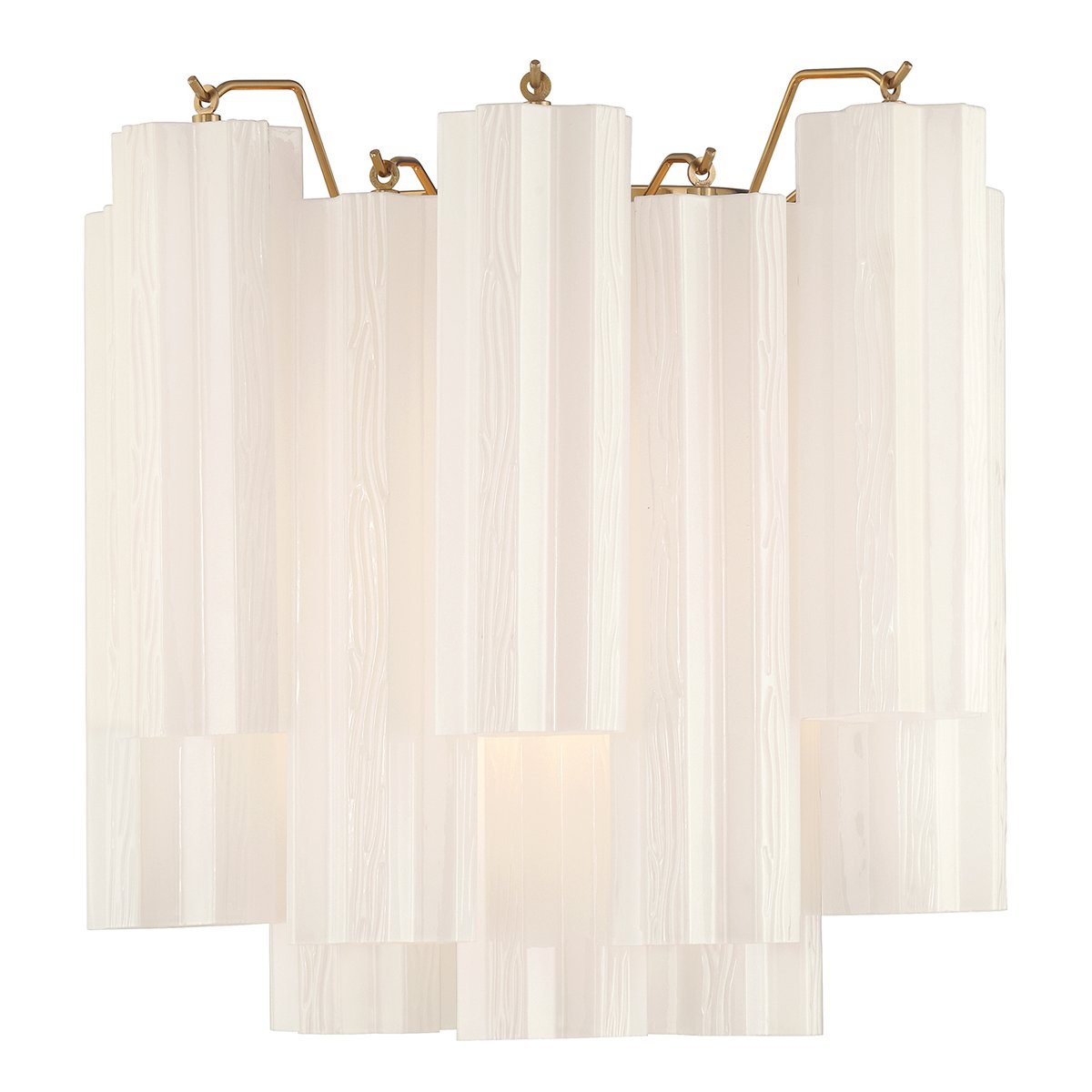 Aurora Wall Light Tronchi Glass Tube Tiered Amber Modern
