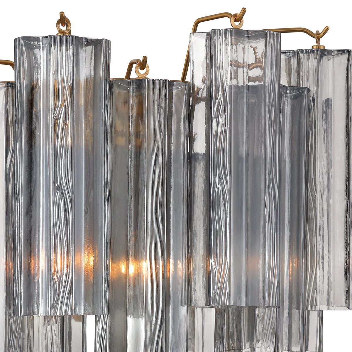 Aurora Wall Light Tronchi Glass Tube Tiered Amber Modern