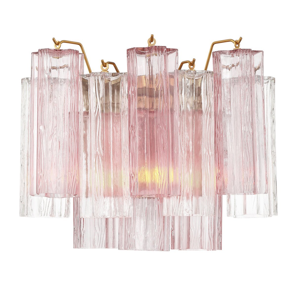 Aurora Wall Light Tronchi Glass Tube Tiered Amber Modern