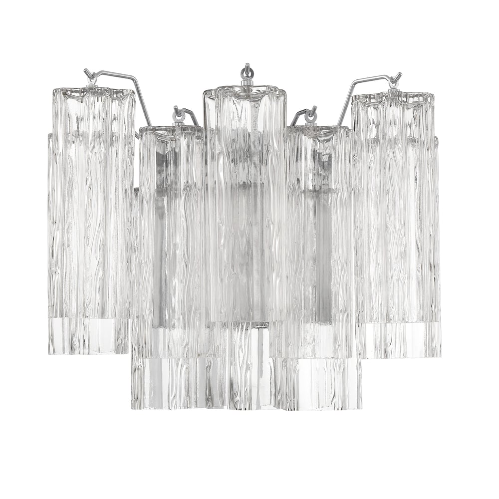 Aurora Wall Light Tronchi Glass Tube Tiered Amber Modern