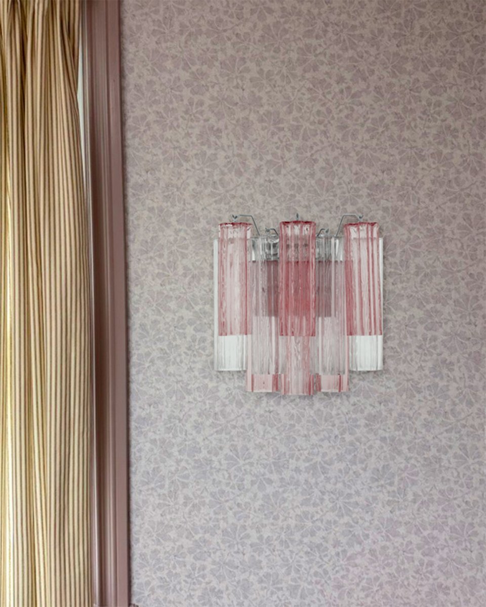 Aurora Wall Light Tronchi Glass Tube Tiered Amber Modern