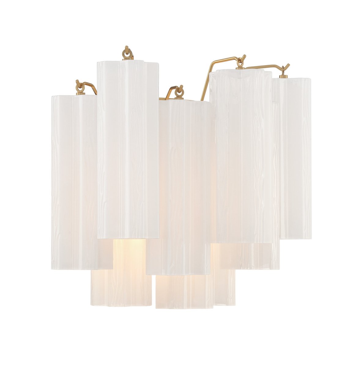 Aurora Wall Light Tronchi Glass Tube Tiered Amber Modern
