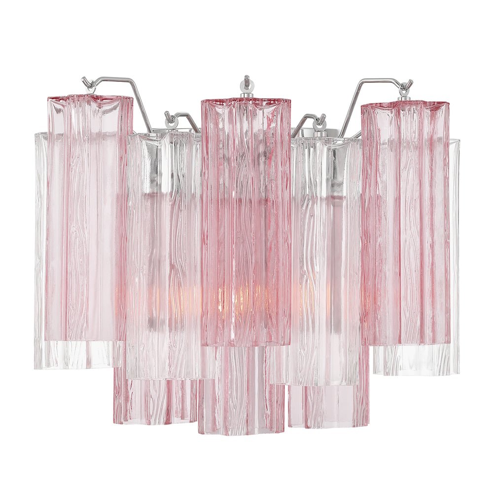 Aurora Wall Light Tronchi Glass Tube Tiered Amber Modern