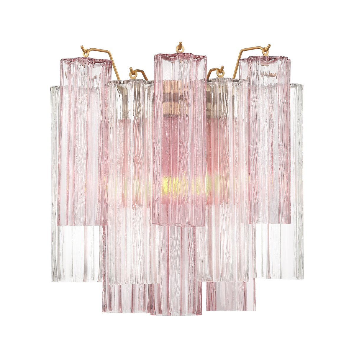 Aurora Wall Light Tronchi Glass Tube Tiered Amber Modern