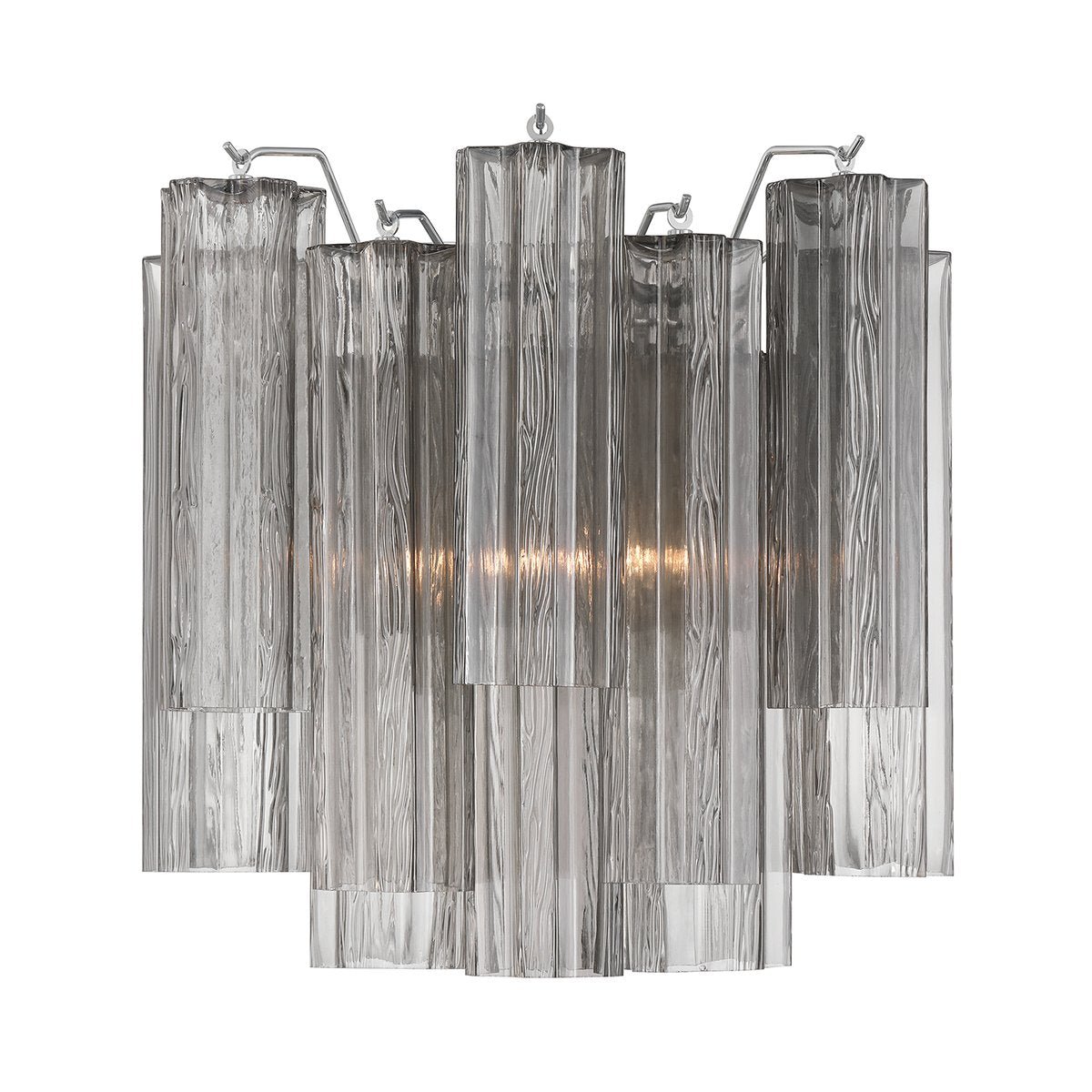 Aurora Wall Light Tronchi Glass Tube Tiered Amber Modern