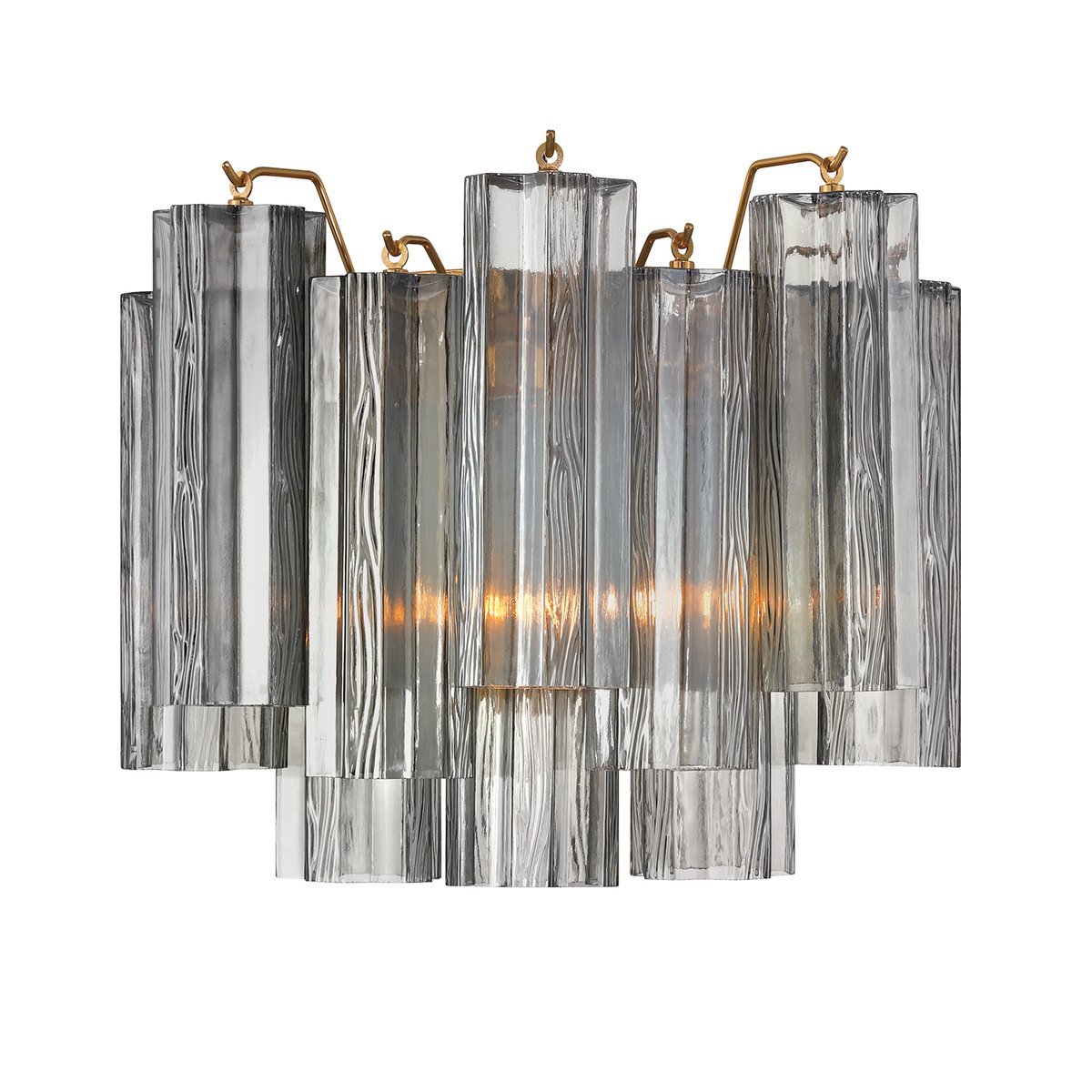 Aurora Wall Light Tronchi Glass Tube Tiered Amber Modern